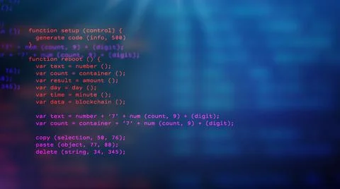 Abstract programming illustration. Cloud technology data security concept Stock Illustration