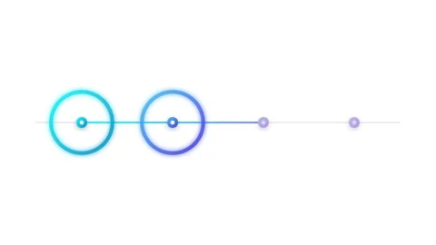 Abstract Progress Bar Animation with Gradient Circles, Data Loading Concept Stock Footage 347089428