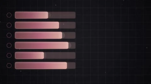 Abstract Progress Bars and Data Visualization, Futuristic UI Elements, Load.. Stock Footage 346661718
