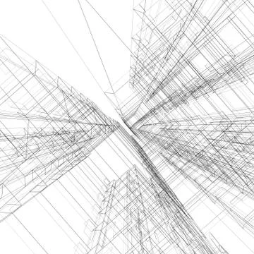 Abstract project blueprint 3d rendering Stock Illustration
