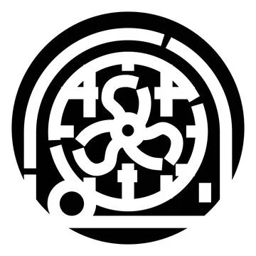 Abstract propeller engine icon design concept 스톡 일러스트