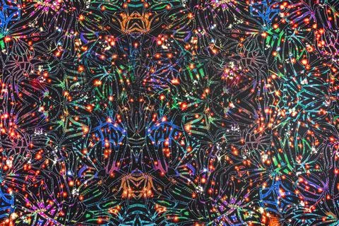 Abstract psychedelic 3d illusion background with lights Stock Photos