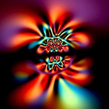 Abstract psychedelic aberrations background. Modern digital art. Magic glow. Stock Illustration