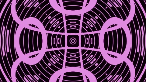 Abstract psychedelic animation of lines and shapes in color as a background Stock Footage 203922480