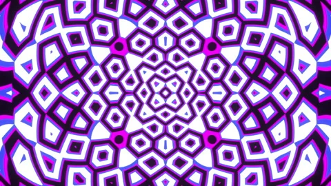 Abstract psychedelic animation of lines and shapes in color as a background Stock Footage 204035522
