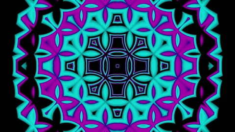 Abstract psychedelic animation of lines and shapes in color as a background Stock Footage 204788797