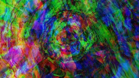 Abstract psychedelic art. 3d rendering background 库存插图