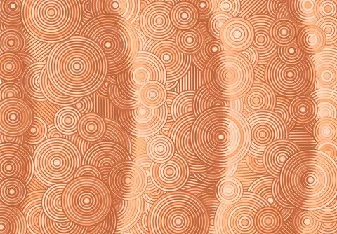 Abstract psychedelic background with circles and lines of various widths in r Stock Illustration