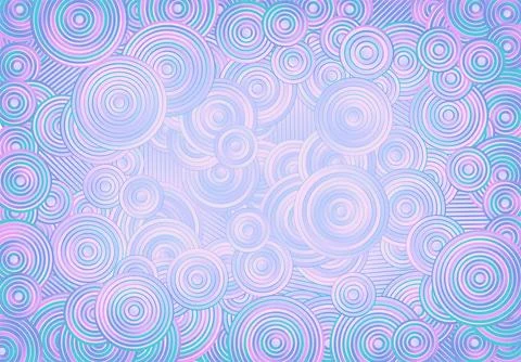Abstract psychedelic background with circles and lines of various widths in 스톡 일러스트