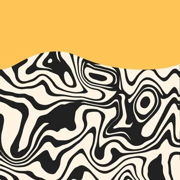 Abstract psychedelic background with copy space. Liquid marble groovy backdrop Stock Illustration