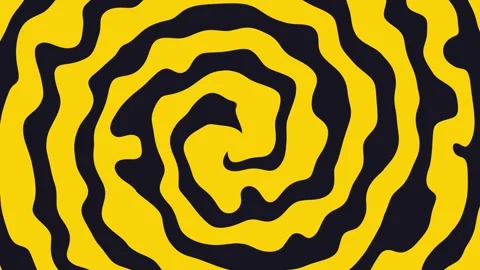 Abstract psychedelic background trippy circle black yellow gradient tunnel Stock Footage 296285564