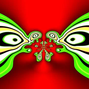 Abstract psychedelic creatures. Made in full frame. Modern blotch design. Decor. Stock Illustration