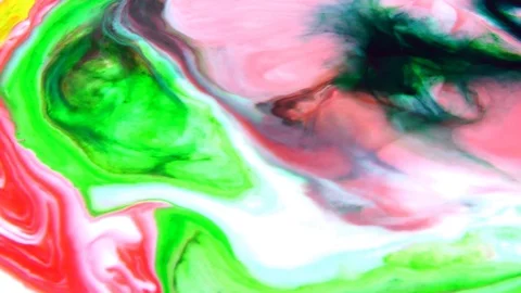 Abstract Psychedelic Dreamy Spreading Paint Swirling Stock Footage 96128587