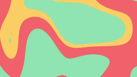 Abstract psychedelic fluid art with vibrant pastel waves and organic shapes Stock Footage 312985746