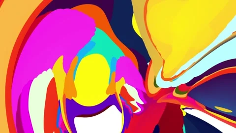 Abstract psychedelic fluid colorful background for summer music and art festival Stock Footage 264018029
