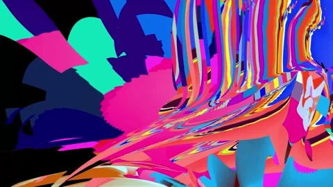 Abstract psychedelic fluid colorful background for summer music and art festival Stock Footage 264018420