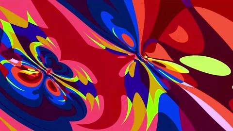 Abstract psychedelic fluid colorful background for summer music and art festival Stock Footage 277255917