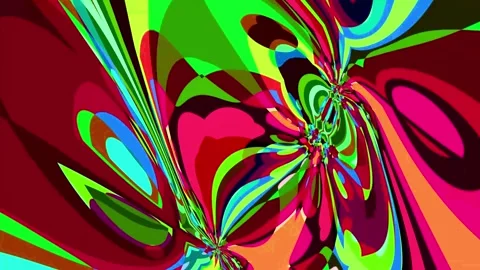 Abstract psychedelic fluid colorful background for summer music and art festival Stock Footage 277255992