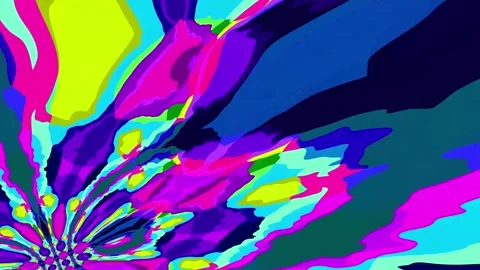 Abstract psychedelic fluid colorful background for summer music and art festival Stock Footage 277257254