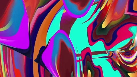 Abstract psychedelic fluid colorful background for summer music and art festival Stock Footage 277257443