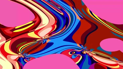 Abstract psychedelic fluid colorful background for summer music and art festival Stock Footage 277259314