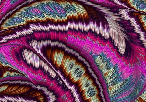 Abstract psychedelic fractal background Stock Illustration
