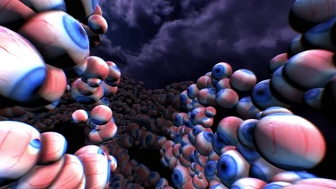 Abstract psychedelic freak background. Seamless animation of a futuristic tunnel 스톡 동영상 159468404