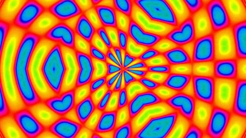 Abstract psychedelic geometric pattern loop background for vibrant motion d.. Stock Footage 337705187