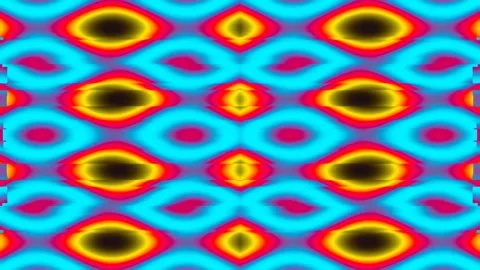 Abstract Psychedelic Geometric Pattern with Vibrant Colors. Stock Footage 342025757