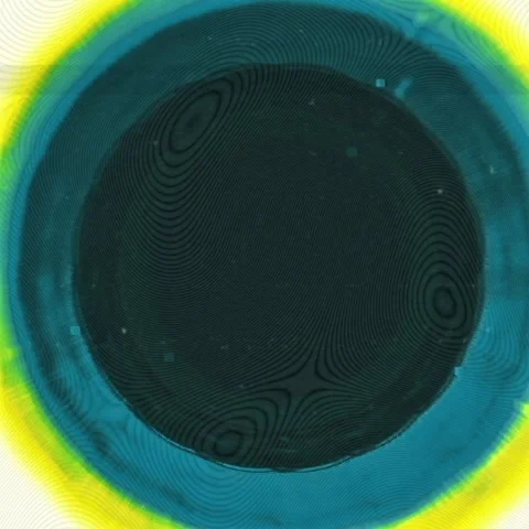 Abstract Psychedelic Glitch Eye with Retro VHS Moire Patterns Stock Footage 334855587