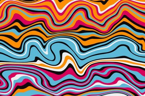 Abstract psychedelic groovy background. Abstract background. Stock Illustration