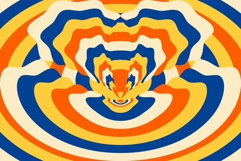 Abstract psychedelic groovy background. 스톡 일러스트