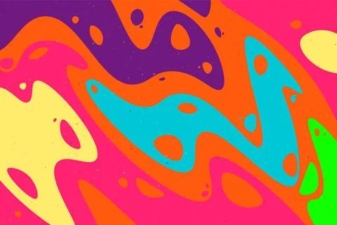Abstract psychedelic groovy background. Illustrazione stock