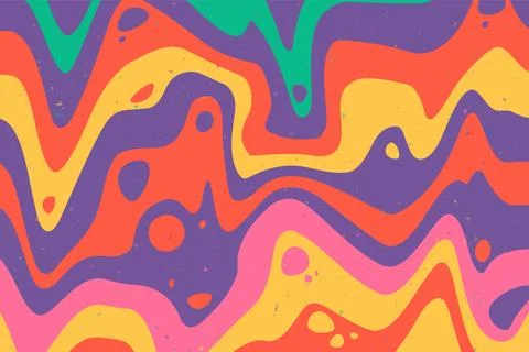 Abstract psychedelic groovy background. Stock Illustration