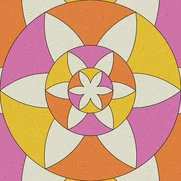 Abstract psychedelic groovy background. Illustrazione stock