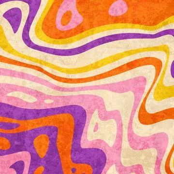 Abstract psychedelic groovy background. Stock Illustration