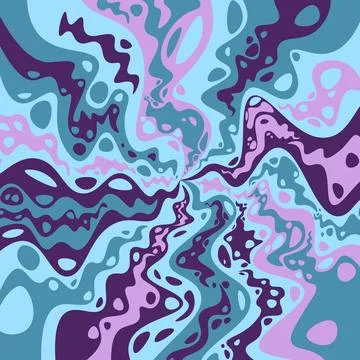 Abstract psychedelic groovy background. Illustrazione stock