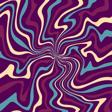 Abstract psychedelic groovy background. Illustrazione stock