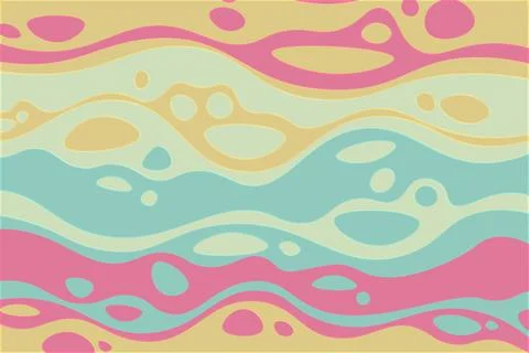 Abstract psychedelic groovy background with texture. Stock Illustration