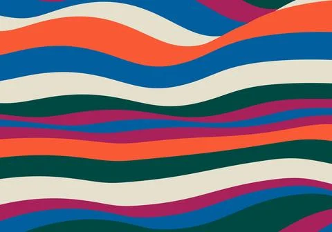 Abstract psychedelic groovy background. Vector. Illustrazione stock