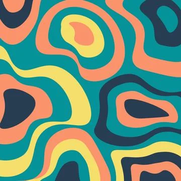 Abstract psychedelic groovy background. Vector. Stock Illustration