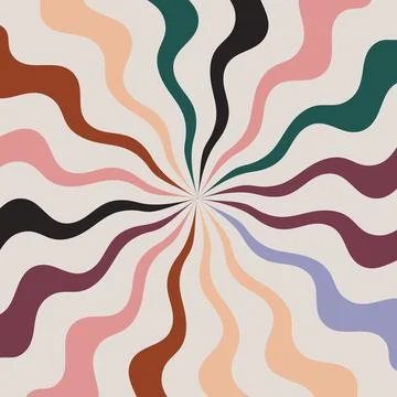 Abstract psychedelic groovy background. Vector. Stock Illustration