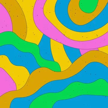 Abstract psychedelic groovy background. Vector. Illustrazione stock