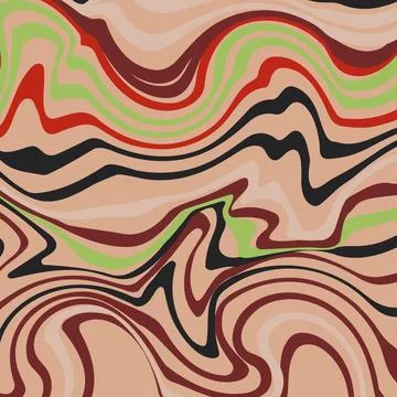 Abstract psychedelic groovy background. Vector. Stock Illustration