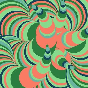 Abstract psychedelic groovy background. Vector. Illustrazione stock