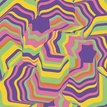 Abstract psychedelic groovy background. Vector. Stock Illustration