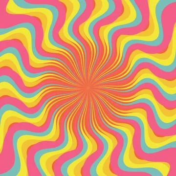 Abstract psychedelic groovy background. Vector. Stock Illustration