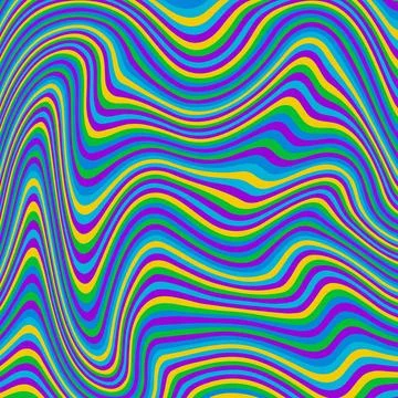 Abstract psychedelic groovy background. Vector. Illustrazione stock