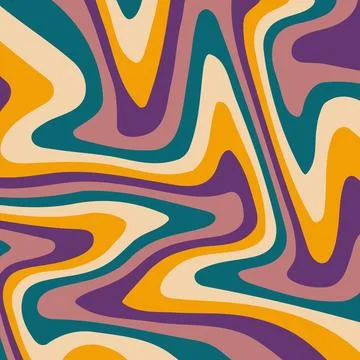 Abstract psychedelic groovy background. Vector. Stock Illustration