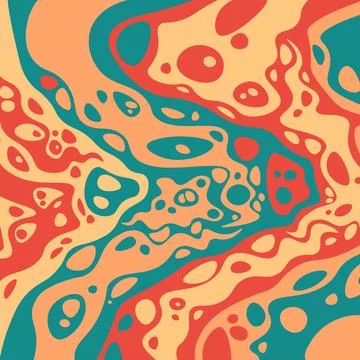 Abstract psychedelic groovy background. Vector. Stock Illustration